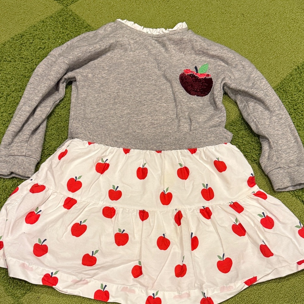 Mini Boden Gray and Red Dress